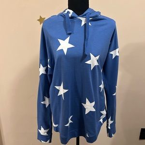 MARC NEW YORK BLUE HOODIE SIZE LARGE